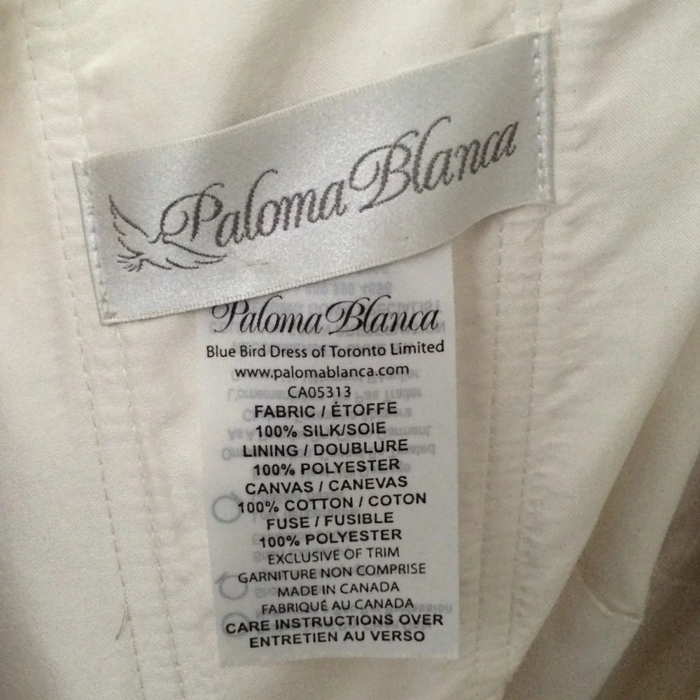 NEW/ NEVER WORN: Paloma Blanca Wedding Dress: style #CA05313 - Picture 5 of 15